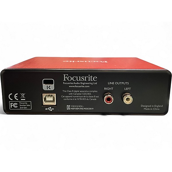 Used Focusrite Scarlett Solo Gen 2 Audio Interface