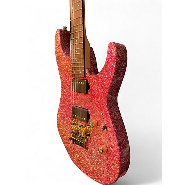Used ESP Original Series MII Deluxe Sparkle Pink Solid Body Electric Guitar