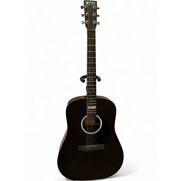 Used Martin DX JOHNNY CASH Black Acoustic Electric Guitar
