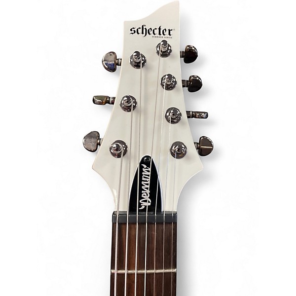 Used Schecter Guitar Research Demon 7 String Alpine White Solid Body Electric Guitar