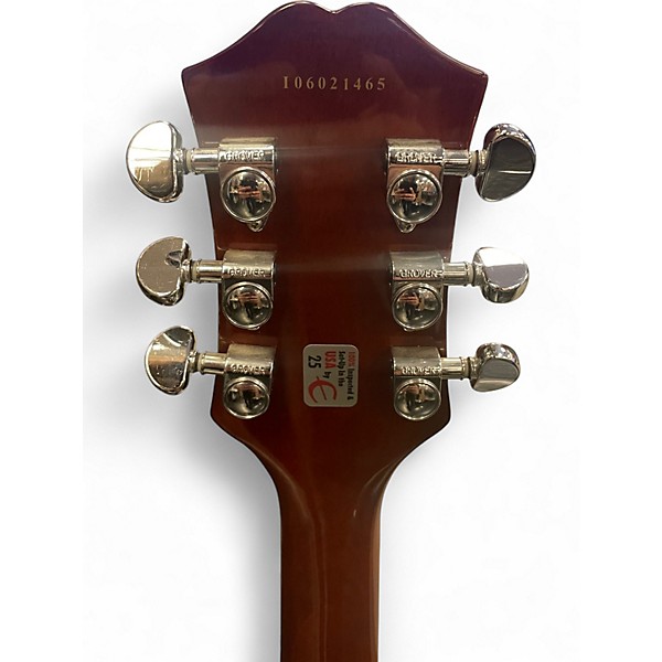 Used Epiphone Wildkat Antique Natural Flame Maple Hollow Body Electric Guitar