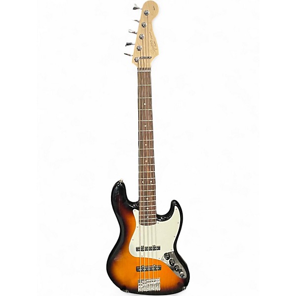 Used Squier Affinity Jazz Bass V 5 String 2 Color Sunburst Electric Bass Guitar