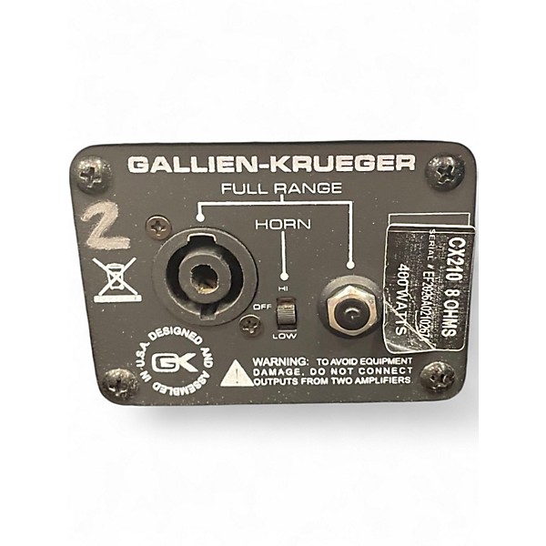 Used Gallien-Krueger CX210 Bass Cabinet