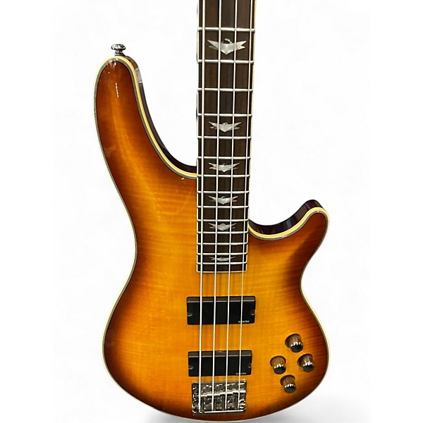 Used Schecter Guitar Research Omen Extreme 4 String Vintage Sunburst Electric Bass Guitar