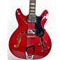 Used Hagstrom VIDLX12 VIKING DELUXE Cherry Hollow Body Electric Guitar
