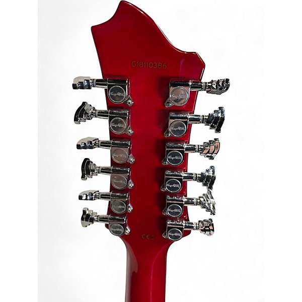 Used Hagstrom VIDLX12 VIKING DELUXE Cherry Hollow Body Electric Guitar