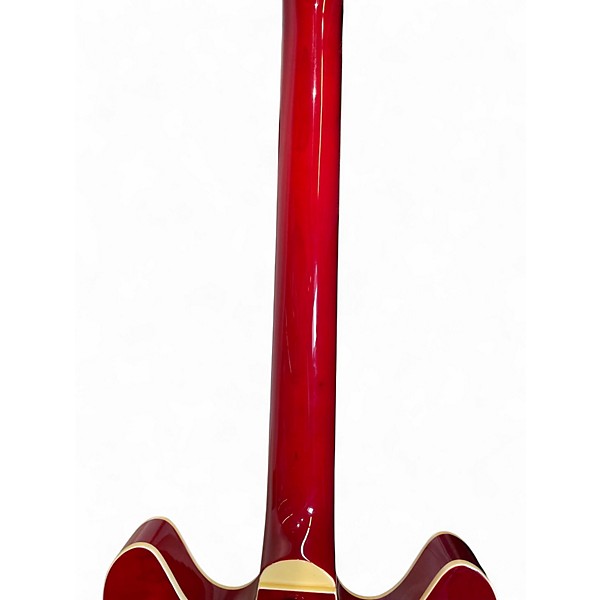 Used Hagstrom VIDLX12 VIKING DELUXE Cherry Hollow Body Electric Guitar
