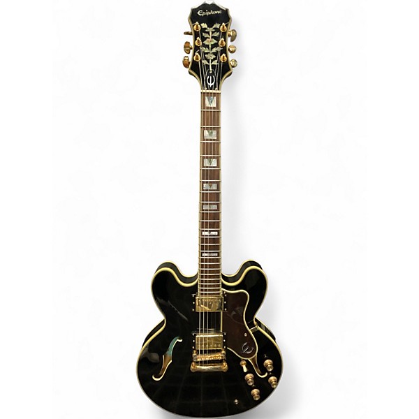 Used Epiphone Sheraton II Pro Black Hollow Body Electric Guitar