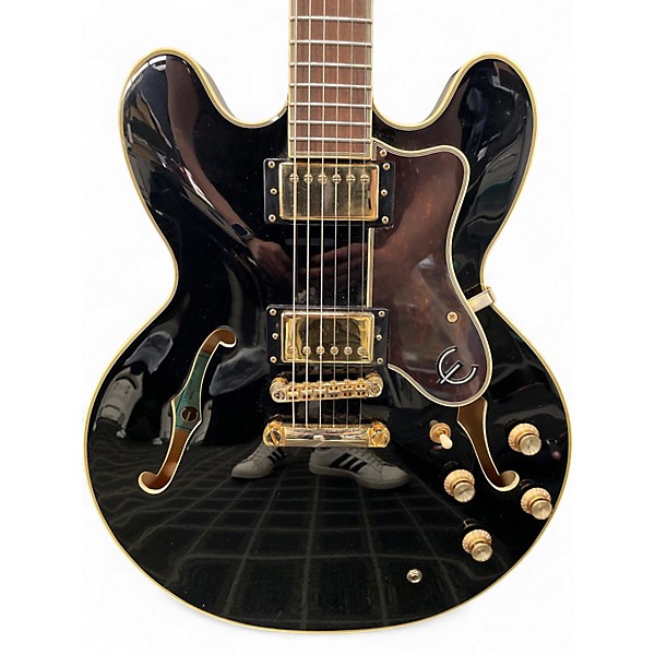 Used Epiphone Sheraton II Pro Black Hollow Body Electric Guitar