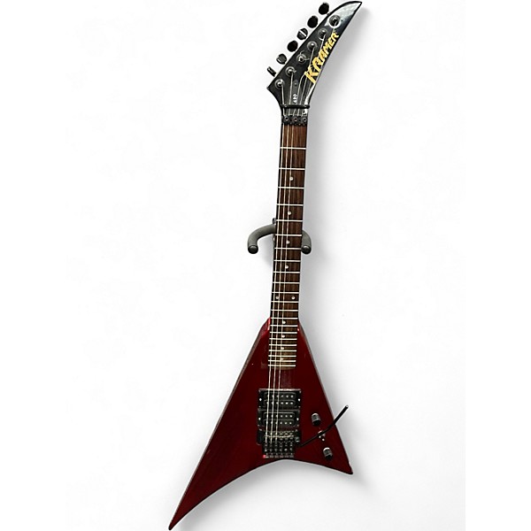 Used 1980s Kramer Vanguard Red Solid Body Electric Guitar