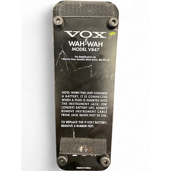 Used VOX V847 Reissue Wah Effect Pedal