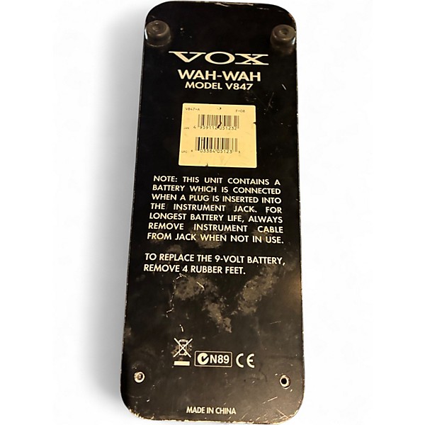 Used VOX V847 WAH Effect Pedal