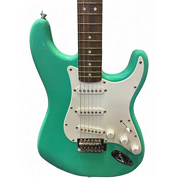 Used Squier Bullit Stratocaster Seafoam Green Solid Body Electric Guitar