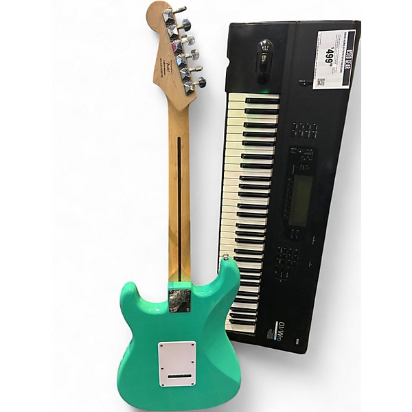 Used Squier Bullit Stratocaster Seafoam Green Solid Body Electric Guitar