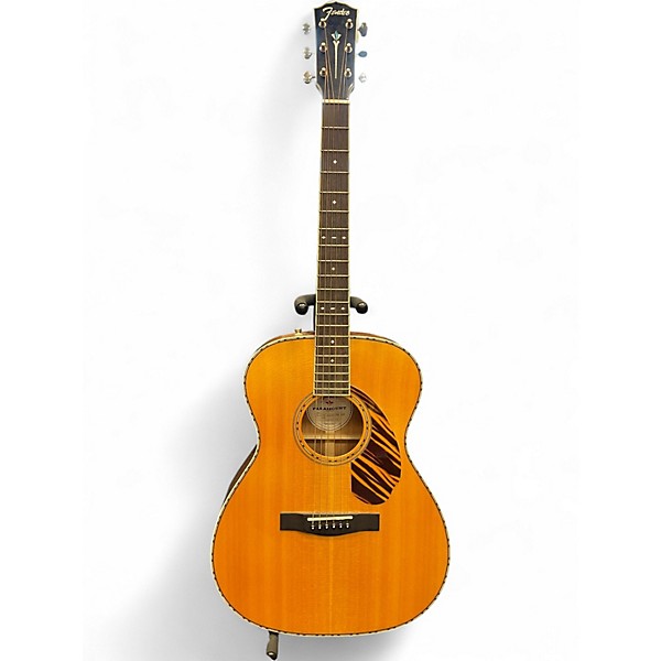 Used Fender Paramount PO220E Natural Acoustic Electric Guitar