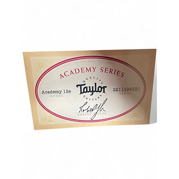 Used Taylor Academy 12E Natural Acoustic Electric Guitar