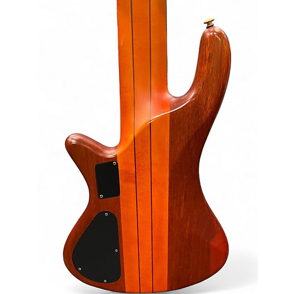Used Schecter Guitar Research Stiletto Studio 6 String Honey Walnut Electric Bass Guitar
