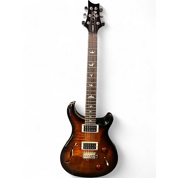 Used PRS SE Custom 22 Semi-Hollowbody 2 Tone Sunburst Hollow Body Electric Guitar