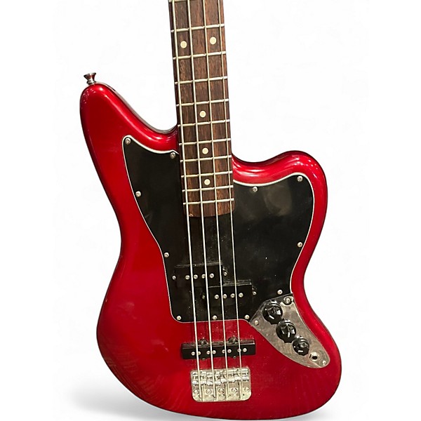 Used Squier JAGUAR BASS RED Electric Bass Guitar