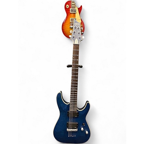 Used 2020 Schecter Guitar Research C1 Platinum BLUE Solid Body Electric Guitar
