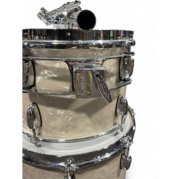 Used Gretsch Drums 3 Piece Renown White Marine Pearl Drum Kit