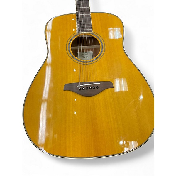 Used Yamaha FGTA Antique Natural Acoustic Electric Guitar