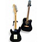 Used 2007 Squier Affinity Stratocaster Black and White Solid Body Electric Guitar