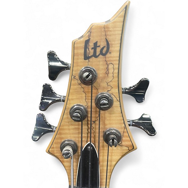 Used ESP LTD B205SM 5 String Spalted Maple Electric Bass Guitar