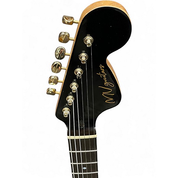 Used Mv Guitars J CUSTOM Black and Gold Hollow Body Electric Guitar