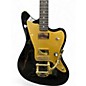 Used Mv Guitars J CUSTOM Black and Gold Hollow Body Electric Guitar