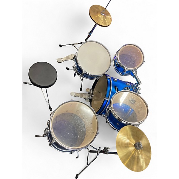 Used Ludwig 5 Piece Accent CS Blue Drum Kit