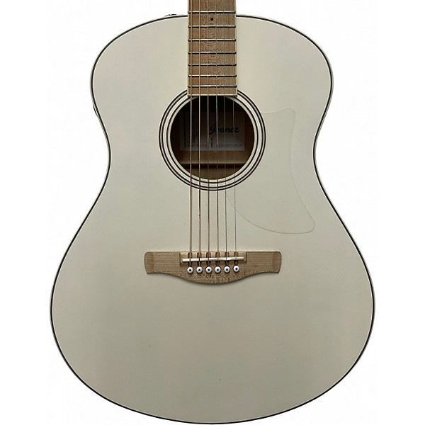 Used Ibanez AAM370E White Acoustic Electric Guitar
