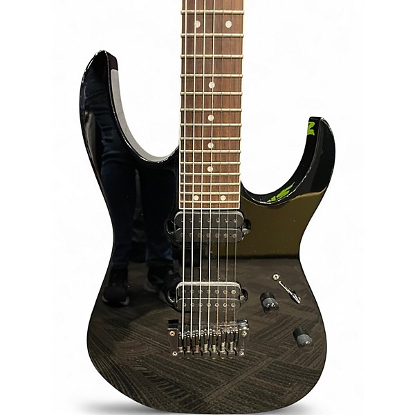Used Ibanez RG7321 7 String Black Solid Body Electric Guitar