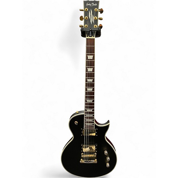 Used Harley Benton SC Custom Black Solid Body Electric Guitar