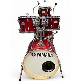 Used Yamaha 5 Piece Stage Custom Candy Apple Red Drum Kit