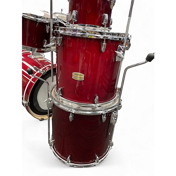 Used Yamaha 5 Piece Stage Custom Candy Apple Red Drum Kit