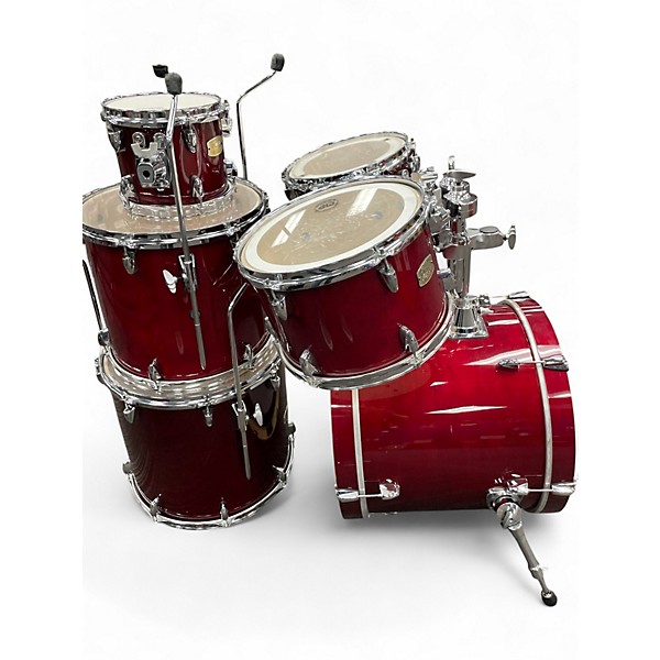 Used Yamaha 5 Piece Stage Custom Candy Apple Red Drum Kit