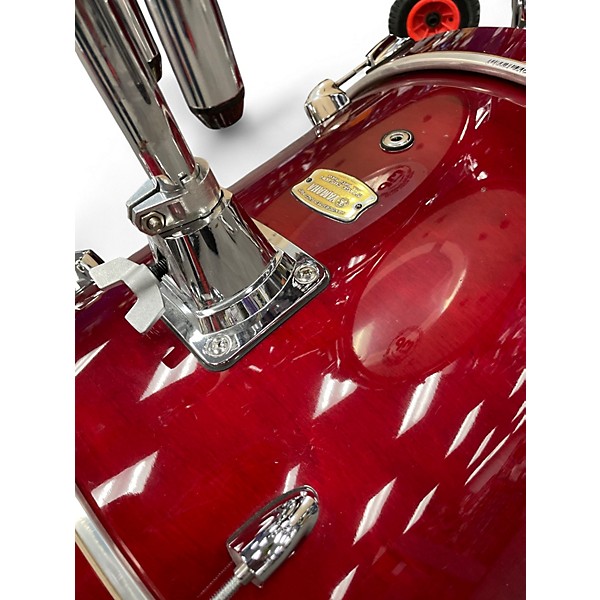 Used Yamaha 5 Piece Stage Custom Candy Apple Red Drum Kit