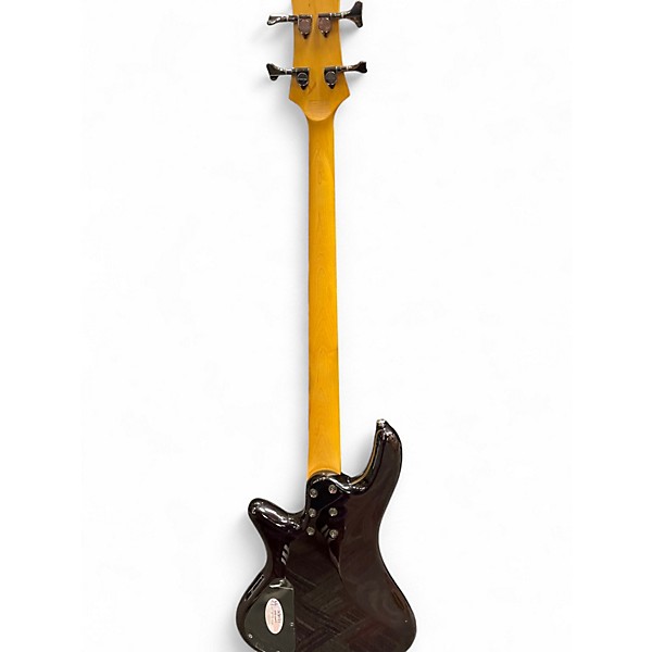 Used Schecter Guitar Research Stiletto Extreme 4 String Trans Crimson Red Electric Bass Guitar
