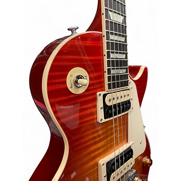 Used Gibson Les Paul Traditional PRO V Flame Top Washed Cherry Burst Solid Body Electric Guitar