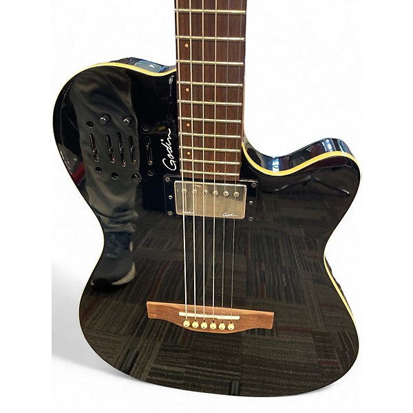 Used Godin A6 Ultra Black Acoustic Electric Guitar