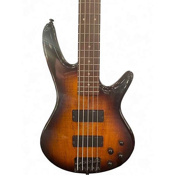 Used Ibanez GSR205 5 String Tobacco Burst Electric Bass Guitar