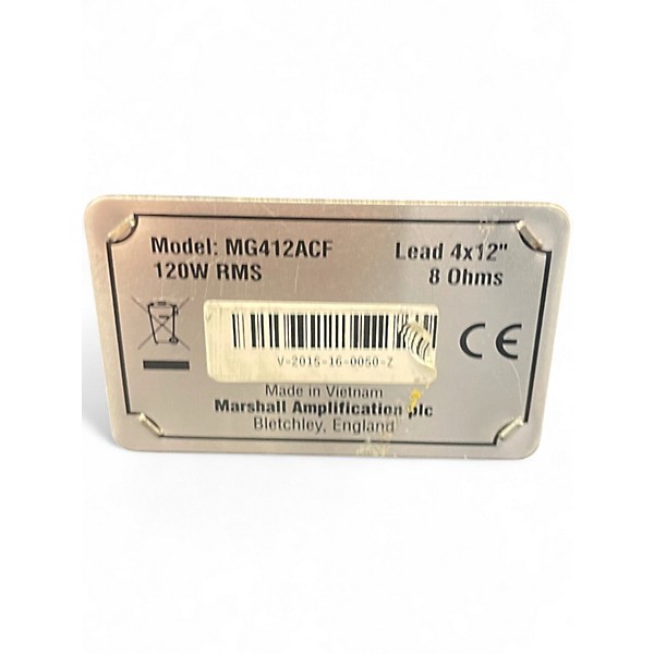 Used Marshall MG412ACF 4x12 Slant Guitar Cabinet