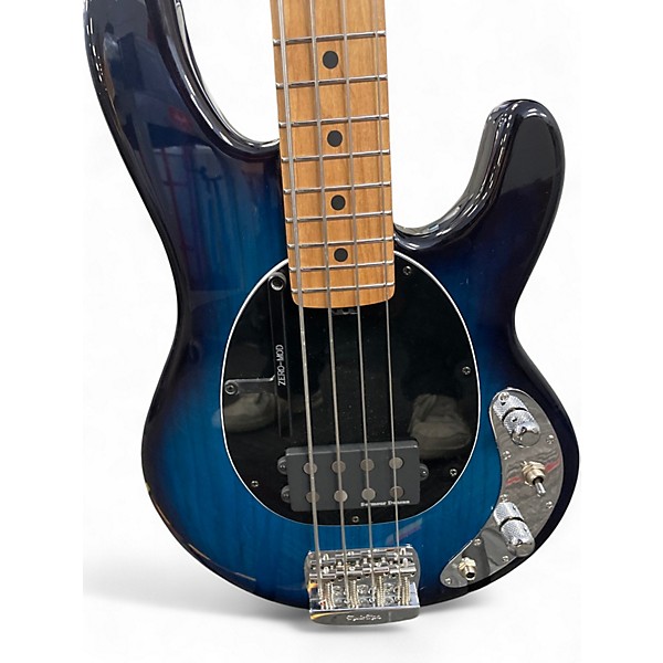 Used Ernie Ball Music Man SHORT SCALE STINGRAY Blue Electric Bass Guitar