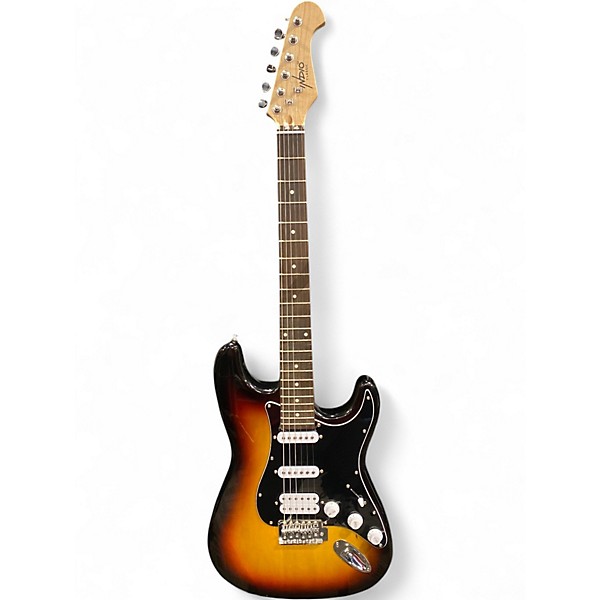 Used Indio Strat Style 2 Color Sunburst Solid Body Electric Guitar