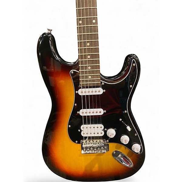 Used Indio Strat Style 2 Color Sunburst Solid Body Electric Guitar