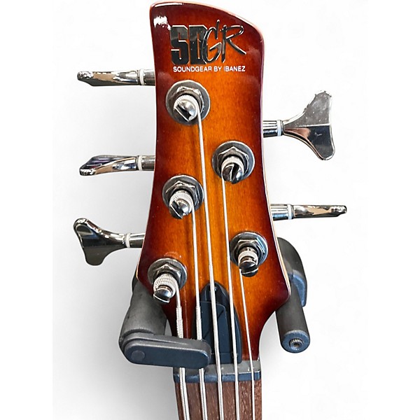 Used Ibanez SR375 5 String Tobacco Burst Electric Bass Guitar