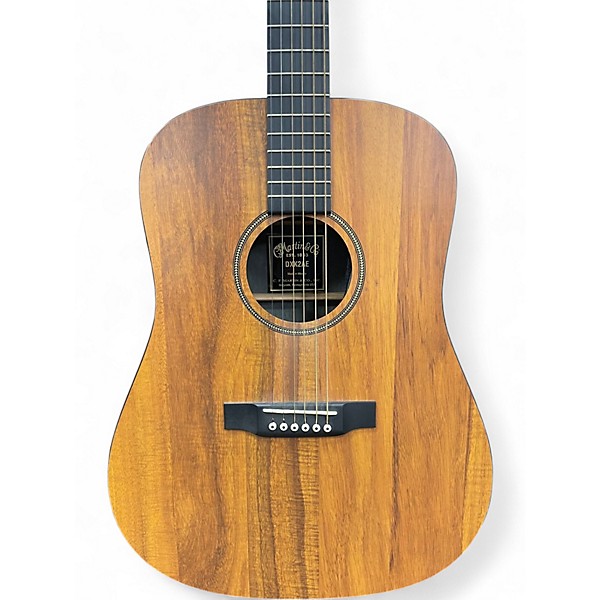Used Martin DXK2AE Left Handed Natural Acoustic Electric Guitar