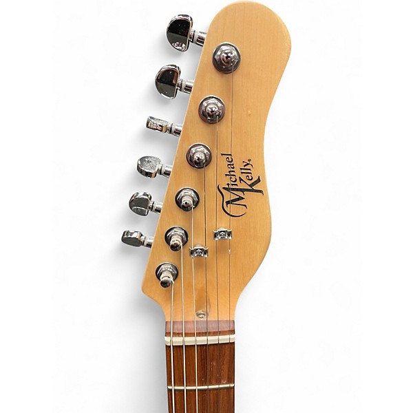 Used Michael Kelly CC55EB CUSTOM TELE Striped Ebony Solid Body Electric Guitar