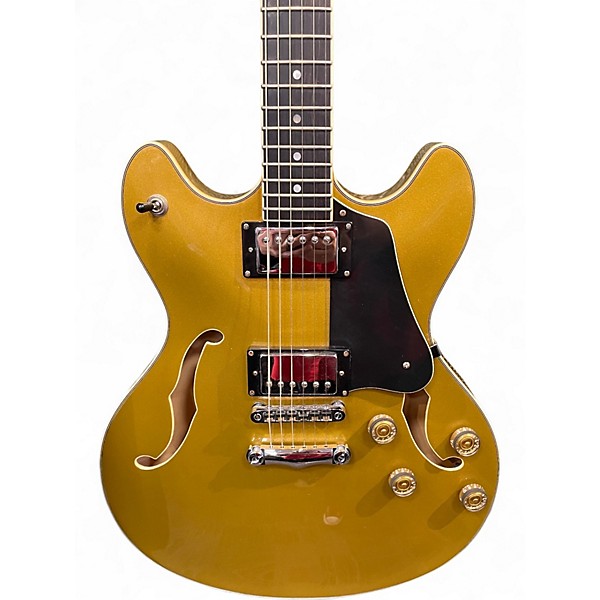 Used Schecter Guitar Research Corsair Gold Hollow Body Electric Guitar
